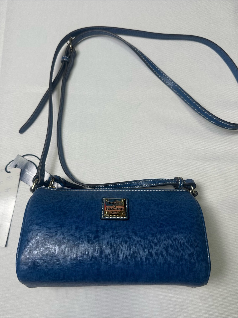 NWT Dooney & Bourke Saffiano Leather Buffy Crossbody in Blue